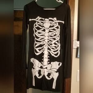 DONATING 5/1 NWT Nasty Gal Skeleton Print Long Sleeve Dress
